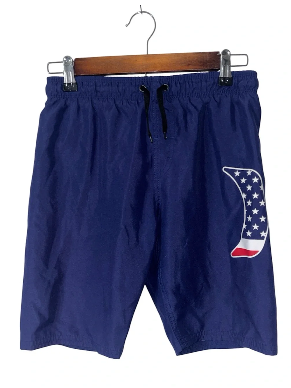 Hurley Blue Swim Trunks Shorts Swimsuit USA American 4th July Boys Size 10/12